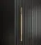Stijlvolle Jotunheimen 164 schuifdeurkast, kleur: Zwart - Afmetingen: 208 x 180,5 x 62 cm (H x B x D)