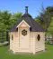 Buiten sauna / saunahuis Eisenhut 14 - Afmetingen: 308 x 267 x 265 (B x D x H), grondoppervlakte: 6 m², tentdak