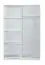 Kinderkamer - schuifdeurkast / kledingkast Walter 12, kleur: wit / grijs hoogglans - 191 x 120 x 60 cm (H x B x D)