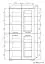 Vitrine kast Cikupa 22, kleur: walnoten / Iepen - Afmetingen: 190 x 90 x 40 cm (H x B x D)