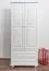 Kledingkast massief grenenhout wit gelakt 011 - Afmetingen 190 x 80 x 60 cm (H x B x D)