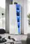Grote vitrinekast Nevedal 02, kleur: wit hoogglans - Afmetingen: 200 x 70 x 40 cm (H x B x D), met 10 vakken