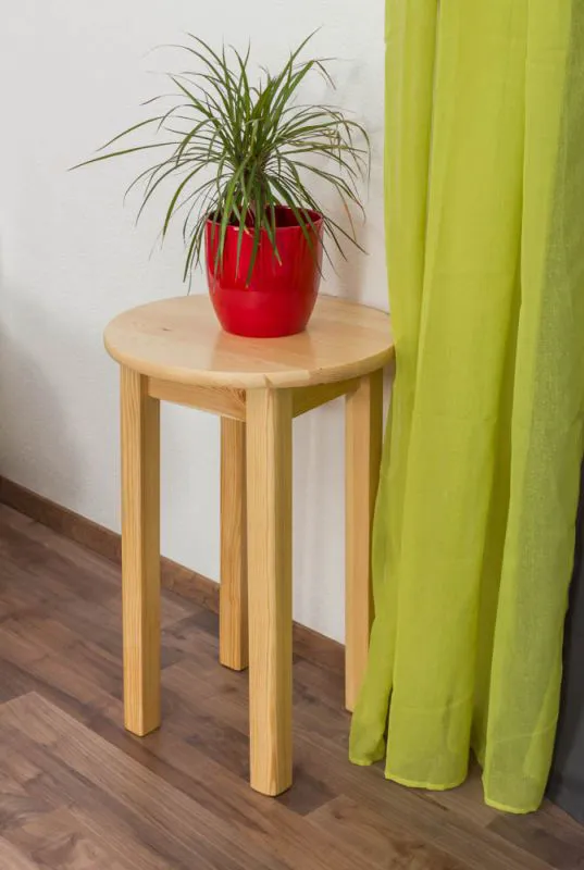 Tafel massief grenen hout natuur 003 (rond) - diameter 50 cm