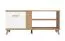 Stevige salontafel met twee deuren Baka 04, drie compartimenten, kleur: Artisan eik / wit hoogglans, ABS, MDF, afmetingen: 54 x 120 x 60 cm, modern ontwerp