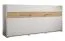 Schrankbett Namsan 01 horizontal, Farbe: Weiß matt / Eiche Artisan - Liegefläche: 90 x 200 cm (B x L)