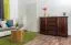 Ladenkast massief grenen , volhout, kleur walnotenhout 007 - afmetingen 100 x 150 x 45 cm (h x b x d)