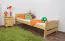 Kinderbett / Jugendbett Kiefer massiv Vollholz natur 84, inkl. Lattenrost - Liegefläche 80 x 200 cm