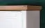 Bank met opbergruimte / schoenenkast Lotofaga 03, kleur: wit / walnoten - 51 x 65 x 38 cm (H x B x D)