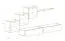 Elegant wandmeubel Kongsvinger 115, kleur: eiken Wotan / hoogglans grijs - Afmetingen: 150 x 330 x 40 cm (H x B x D), met vijf deuren