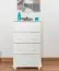 dressoir / ladekast massief grenen, wit gelakt Junco 145 - Afmetingen 100 x 60 x 42 cm
