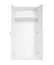 Draaideurkast / kledingkast Messini 02, kleur: wit / wit hoogglans - Afmetingen: 198 x 92 x 54 cm (H x B x D)