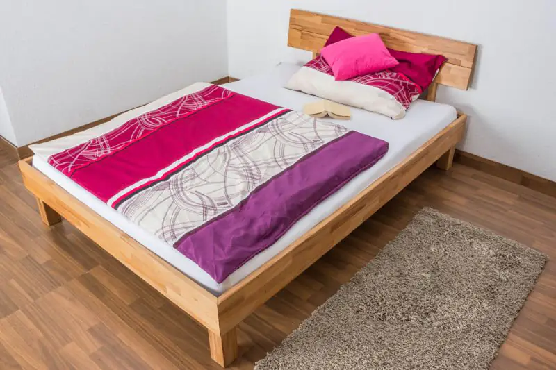 Futonbed / massief houten bed Houten Nature 01 beukenkernhout geolied - ligvlak 140 x 200 cm