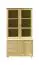 vitrinekast / servieskast massief grenen, natuur Junco 37 - Afmetingen: 195 x 102 x 42 cm (H x B x D)