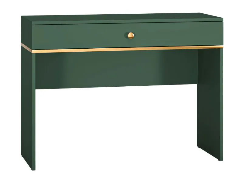 Make up tafel / Kaptafel Inari 09, kleur: bosgroen - afmetingen: 79 x 100 x 40 cm (H x B x D), met één lade