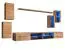 Stijlvol wandmeubel Volleberg 68, kleur: eiken Wotan - Afmetingen: 150 x 280 x 40 cm (H x B x D), met veel opbergruimte