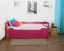 Kinderbett / Jugendbett "Easy Premium Line" K1/h/s inkl. 2. Liegeplatz und 2 Abdeckblenden, 90 x 200 cm Buche Vollholz massiv Rosa