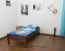 Schlichtes Kinderbett / Jugendbett "Easy Premium Line" K1/1n, Buche Vollholz Kirschfarben - Matratzenmaße 90 x 190 cm, niedriger Einstieg