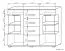 vitrinekast Kikori 20, kleur: Sonoma eiken - afmetingen: 103 x 130 x 40 cm (H x B x D)