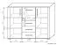 Ladekast /dressoir Aitape 45, kleur: donker Sonoma eiken / licht Sonoma eiken - afmetingen: 105 x 135 x 40 cm (H x B x D)
