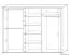 Schuifdeurkast / kleerkast Aitape 38, kleur: donker Sonoma eiken - afmetingen: 188 x 220 x 60 cm (H x B x D)