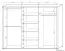 Schuifdeurkast / kleerkast Aitape 38, kleur: donker Sonoma eiken - afmetingen: 188 x 250 x 60 cm (H x B x D)