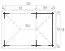 Paviljoen / pergola incl. palen, incl. vloer, grondoppervlakte: 17,95 m², gemaakt van Noords sparrenhout, tentdak, 70 mm dikke profielplanken, buitenafmetingen: 350 x 513 cm