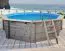 Achthoekig Sunnydream 03 tuinzwembad, 4,40 x 1,36 meter, inclusief premium filtersysteem, filtermedium, zwembadtrap, zwembadfolie, vloer- en muurvlies, roestvrijstalen hoekverbindingen