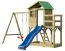 Speeltoren S19A incl. golfglijbaan, dubbele schommel aanbouw, balkon, zandbak en houten ladder - Afmetingen: 378 x 369 cm (B x D)