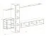 Woonkamermuur in modern Valand 19 design, kleur: grijs - Afmetingen: 180 x 270 x 40 cm (H x B x D), met push-to-open functie