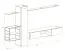 Woonkamermuur in modern Valand 19 design, kleur: grijs - Afmetingen: 180 x 270 x 40 cm (H x B x D), met push-to-open functie