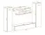 Hangende woonwand Hompland 02, kleur: wit - Afmetingen: 170 x 260 x 40 cm (H x B x D), met push-to-open-functie