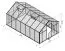 kas - broeikas Rucola XL15, wanden: 4 mm gehard glas, dak: 6 mm HKP meerwandig, grondoppervlakte: 14,5 m² - afmetingen: 500 x 290 cm (L x B)