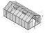 kas - broeikas Rucola XL16, wanden: 4 mm gehard glas, dak: 6 mm HKP meerwandig, grondoppervlakte: 16,5 m² - afmetingen: 570 x 290 cm (L x B)