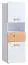 Jugendzimmer - Highboard Dennis 04, Farbe: Esche / Weiß - Abmessungen: 144 x 45 x 40 cm (H x B x T)