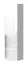 hangkast / hang kolomkast Garim 39, kleur: wit hoogglans - Afmetingen: 115 x 30 x 29 cm (H x B x D)
