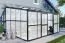 aanbouw kas Thymian 02, uitvoering: 8 mm dubbelwandige platen, afmetingen: 320 x 392 x 250 cm (L x B x H), kleur: zwart