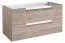 wastafelmeubel Meerut 26 met sifon uitsparing, kleur: grijs eiken - 50 x 99 x 45 cm (H x B x D)
