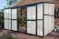 Aangleunde kas Thymian 01, uitvoering: dubbelwandig polycarbonaat platen 8 mm, afmetingen: 242 x 392 x 237 cm (L x B x H), kleur: zwart