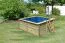 Zwembad / pool 1 rechthoekig van hout, kleur: (natuur) keteldruk geïmpregneerd, Ø 476 cm, incl. trappen