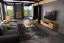 Vitrine bordenkast Rolleston 21 geolied massief wild eiken - Afmetingen: 117 x 97 x 46 cm (H x B x D)