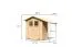 Kleine Berging / tuinhuis met verlengd dak voor extra opslagruimte, Kleur: natuur, oppervlakte: 1,5 m².
