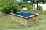 Pool / zwembad 2 SET rechthoekig van hout, kleur: (natuur) keteldruk geïmpregneerd, Ø 564 cm, incl. filterpakket & ladders