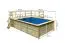 Pool / zwembad 2 SET rechthoekig van hout, kleur: (natuur) keteldruk geïmpregneerd, Ø 564 cm, incl. filterpakket, ladders & terras 2-pcs.