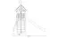 Speeltoren Piraat 01 incl. zandbak en klimwand - Afmetingen: 156 x 123 cm (L x B)