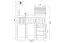 Spielturm Pirat 03 inkl. Sandkasten, Anbauturm und Kletterwand - Abmessungen: 229 x 123 cm (L x B)