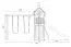 Spielturm Pirat 04 inkl. Sandkasten, Anbauturm, Doppelschaukel und Kletterwand - Abmessungen: 315 x 255 cm (L x B)
