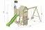 Spielturm Pirat 04 inkl. Sandkasten, Anbauturm, Doppelschaukel und Kletterwand - Abmessungen: 315 x 255 cm (L x B)