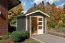 Kleine Berging / tuinhuis met dubbele deuren, kleur: terra grijs, oppervlakte: 6 m²