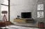 TV-Unterschrank mit drei Fächern Bjordal 16, Farbe: Eiche Flagstaff / Anthrazit - Abmessungen: 30 x 180 x 40 cm (H x B x T), mit Push-to-open Funktion