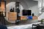 Woonwand Valand 24, kleur: eiken Wotan - afmetingen: 175 x 270 x 40 cm (H x B x D), met blauwe LED verlichting